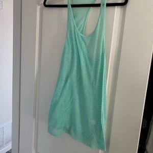 Pink Brand Turquoise Mesh Bathing Suit Cover Up